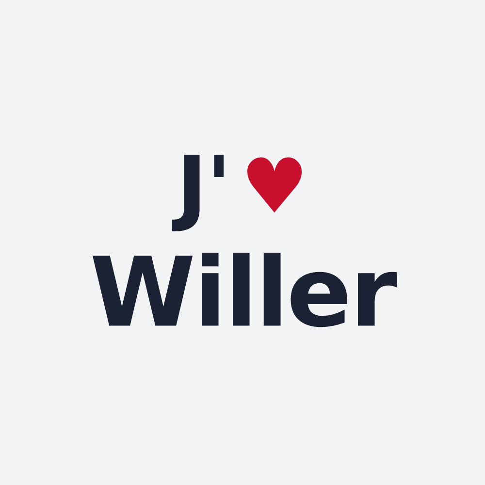 Poster personnalisé Willer — design J'aime Willer