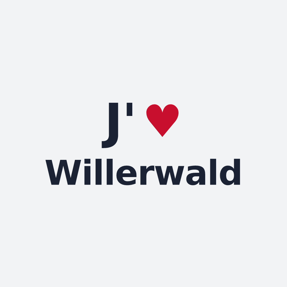 Poster personnalisé Willerwald — design J'aime Willerwald