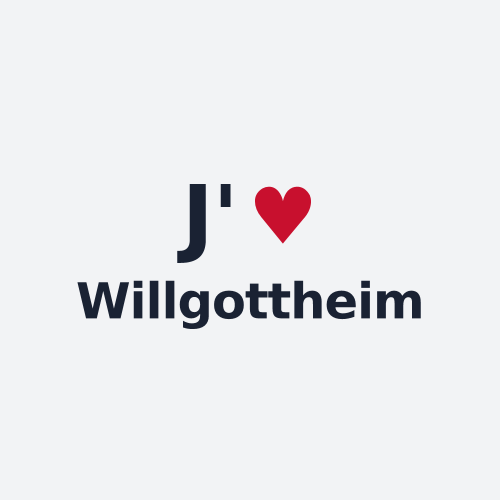 Poster personnalisé Willgottheim — design J'aime Willgottheim