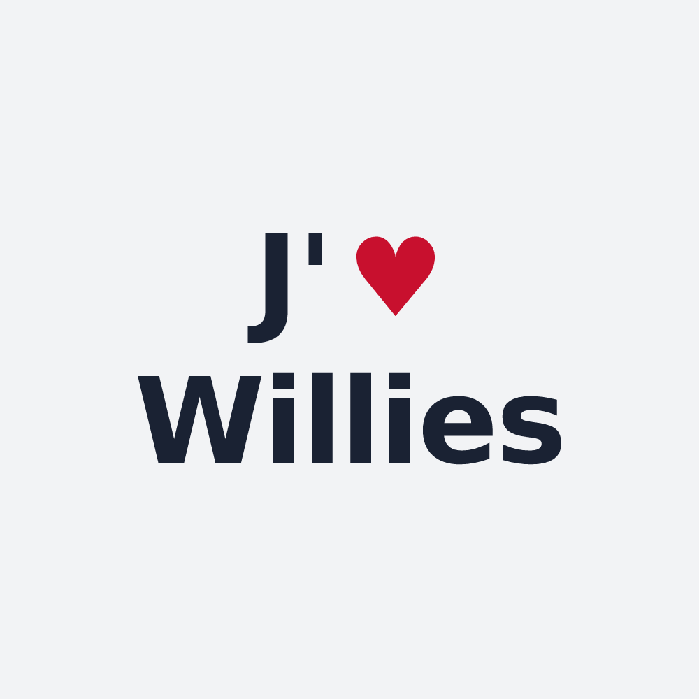 Poster personnalisé Willies — design J'aime Willies