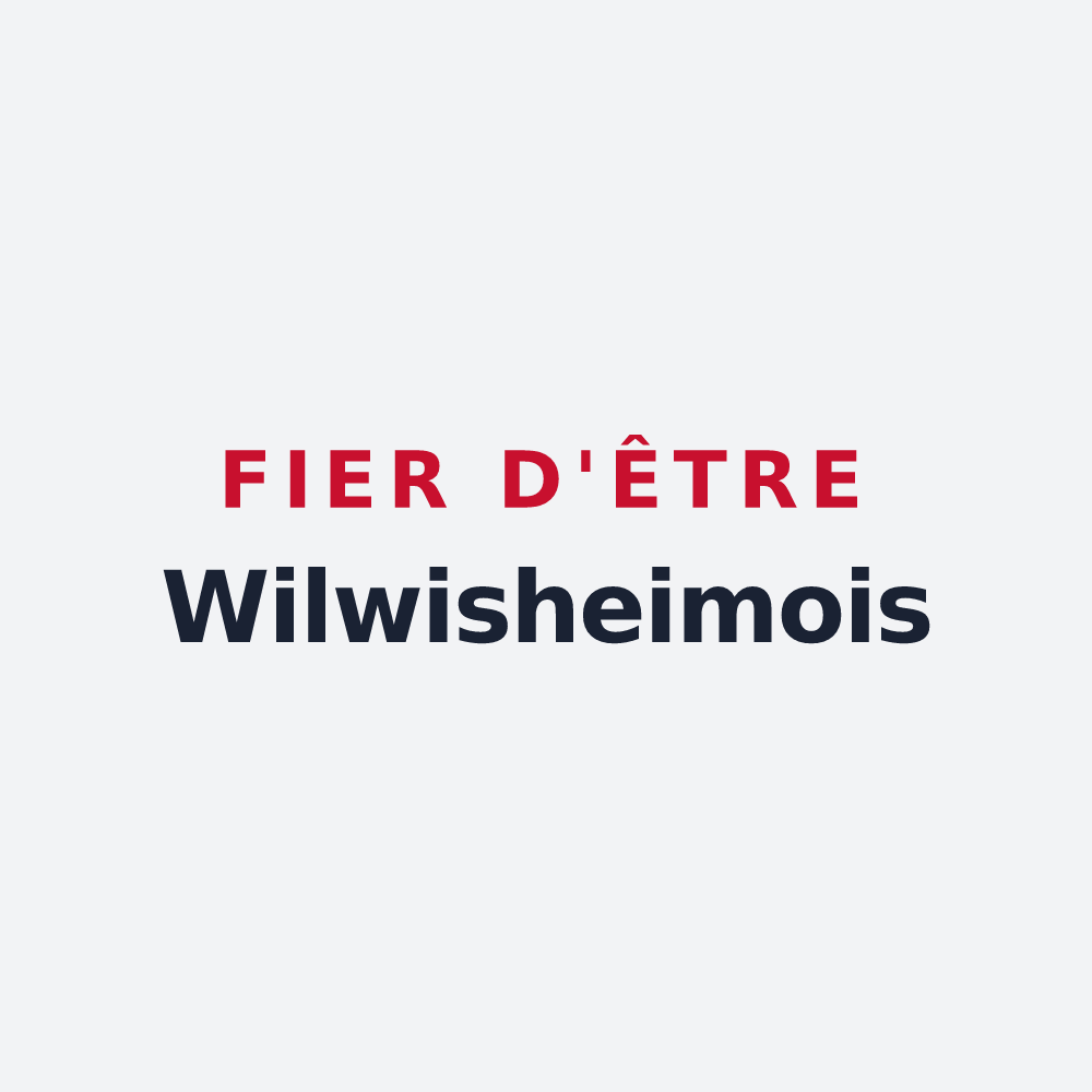 Poster « Fier d'être Wilwisheimois » — design pour Wilwisheim