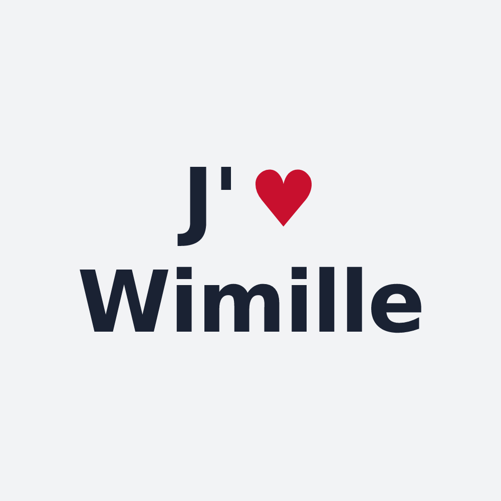 Poster personnalisé Wimille — design J'aime Wimille