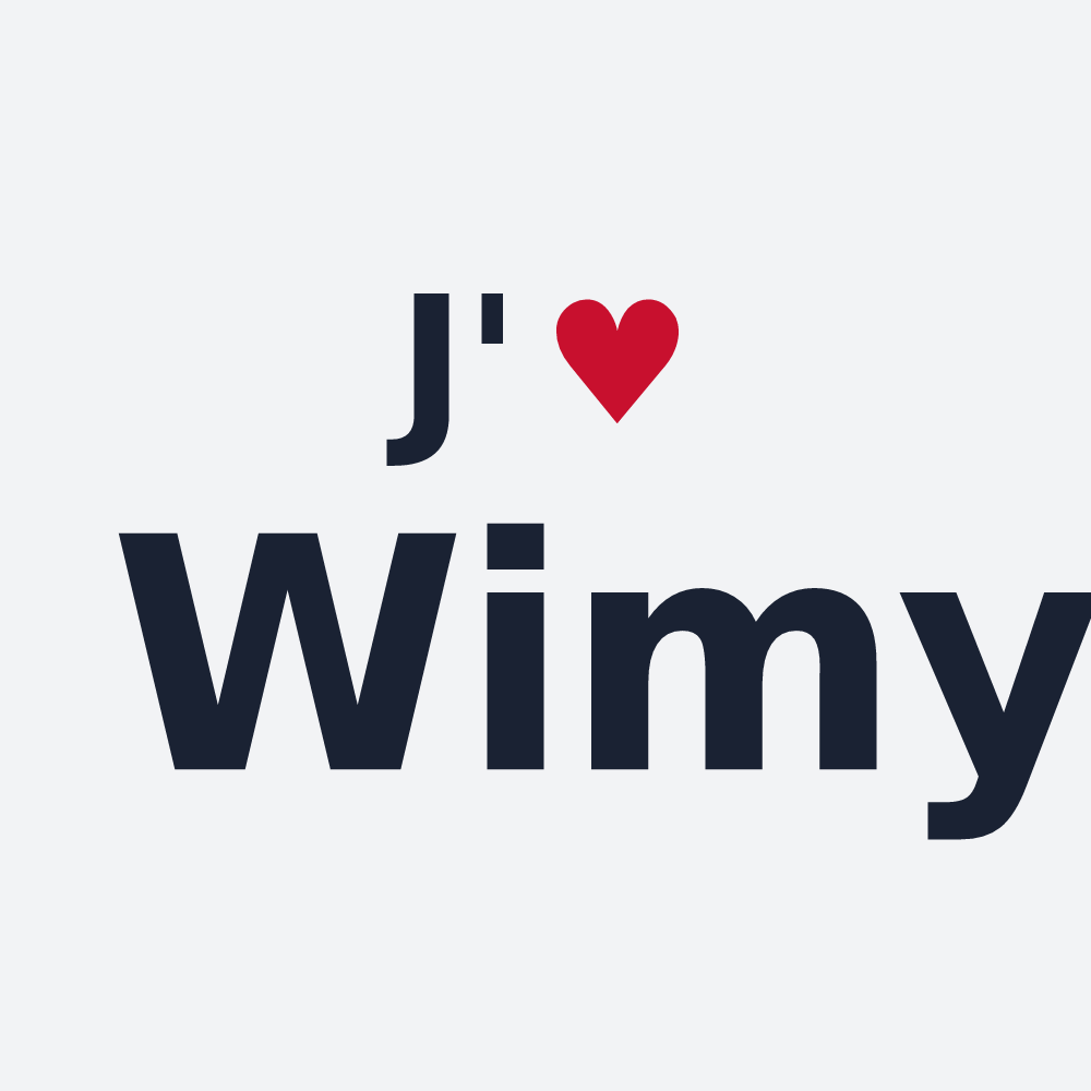 Poster personnalisé Wimy — design J'aime Wimy