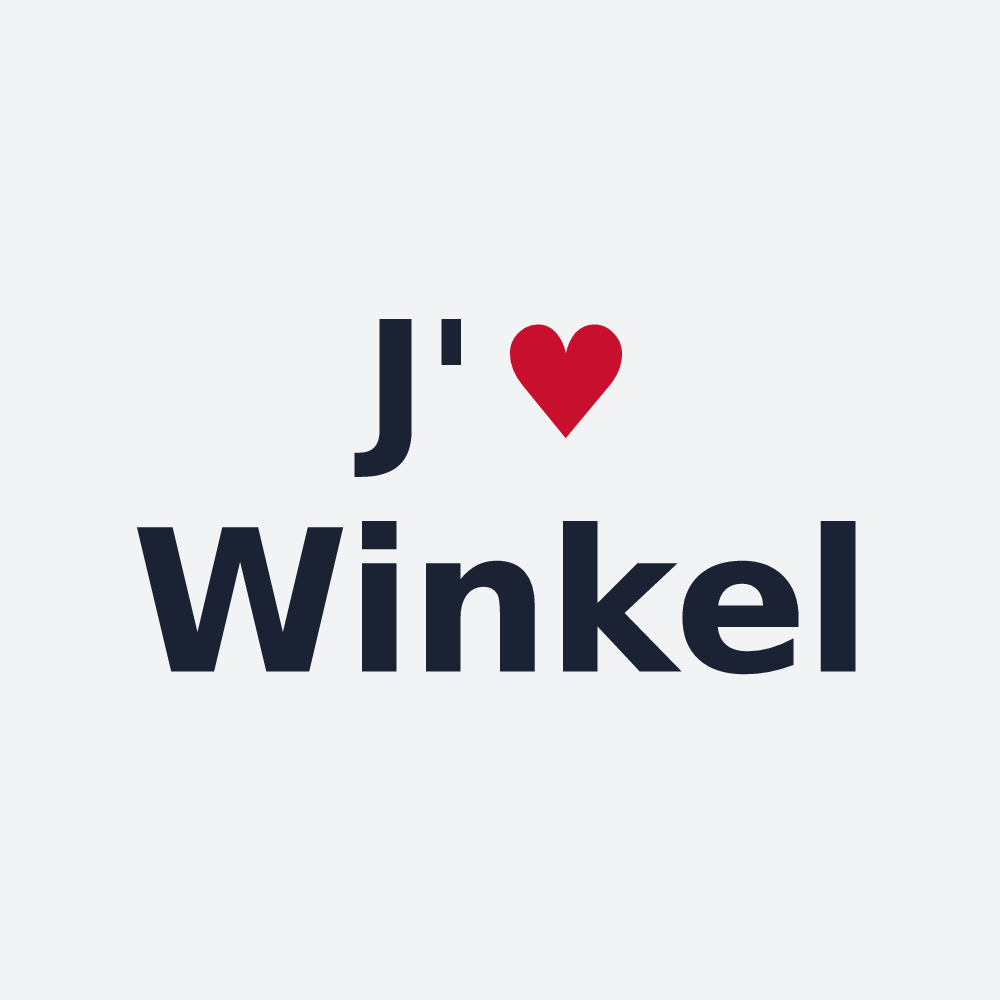 Poster personnalisé Winkel — design J'aime Winkel