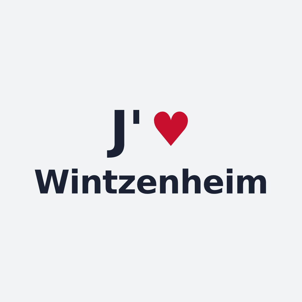 Poster personnalisé Wintzenheim — design « J'aime Wintzenheim » imprimé sur le poster
