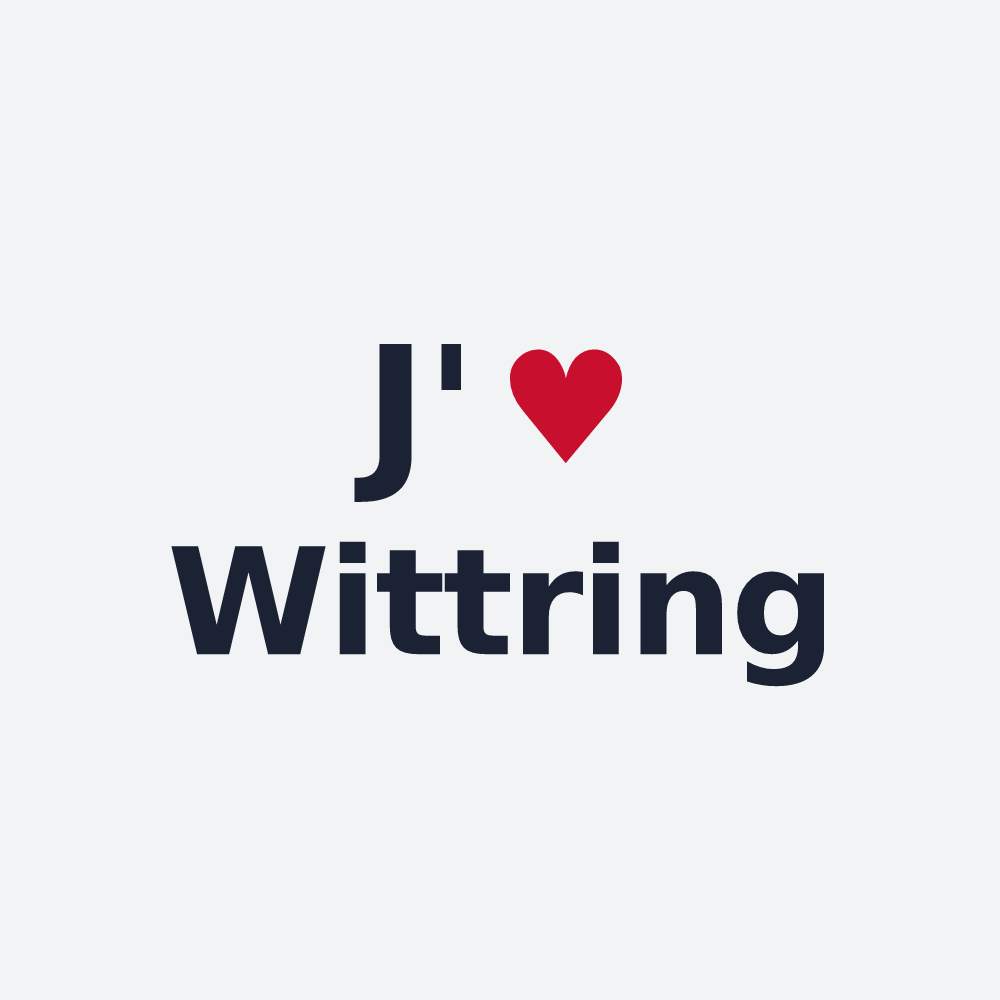 Poster personnalisé Wittring — design J'aime Wittring