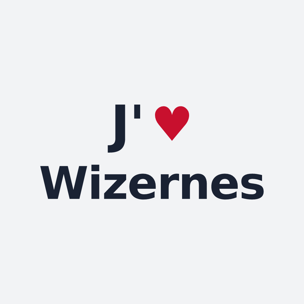 Poster personnalisé Wizernes — design J'aime Wizernes