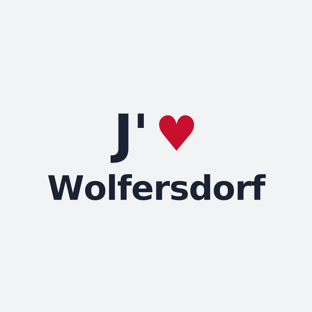 Poster personnalisé Wolfersdorf — design J'aime Wolfersdorf