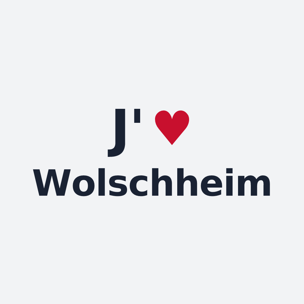 Poster personnalisé Wolschheim — design « J'aime Wolschheim » imprimé sur le poster