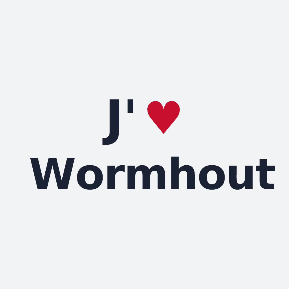 Poster personnalisé Wormhout — design « J'aime Wormhout » imprimé sur le poster