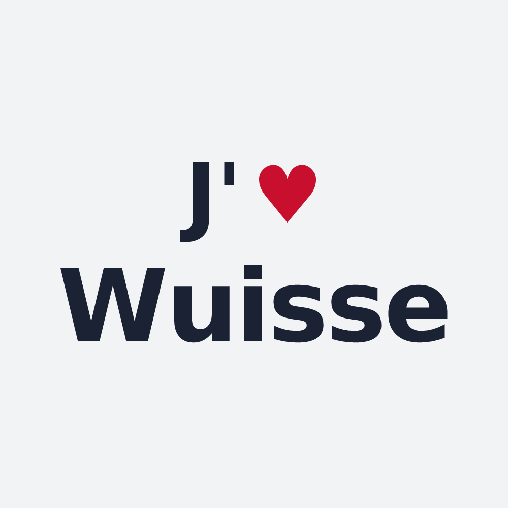 Poster personnalisé Wuisse — design J'aime Wuisse