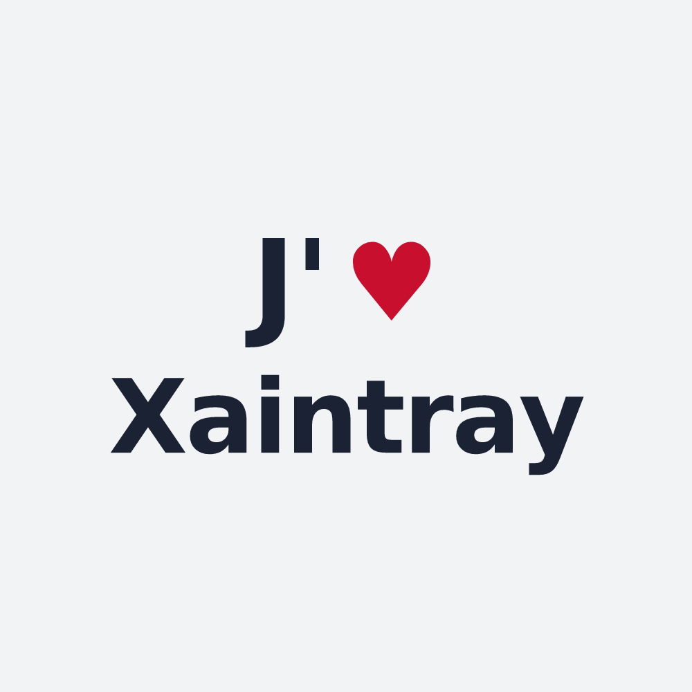 Poster personnalisé Xaintray — design J'aime Xaintray