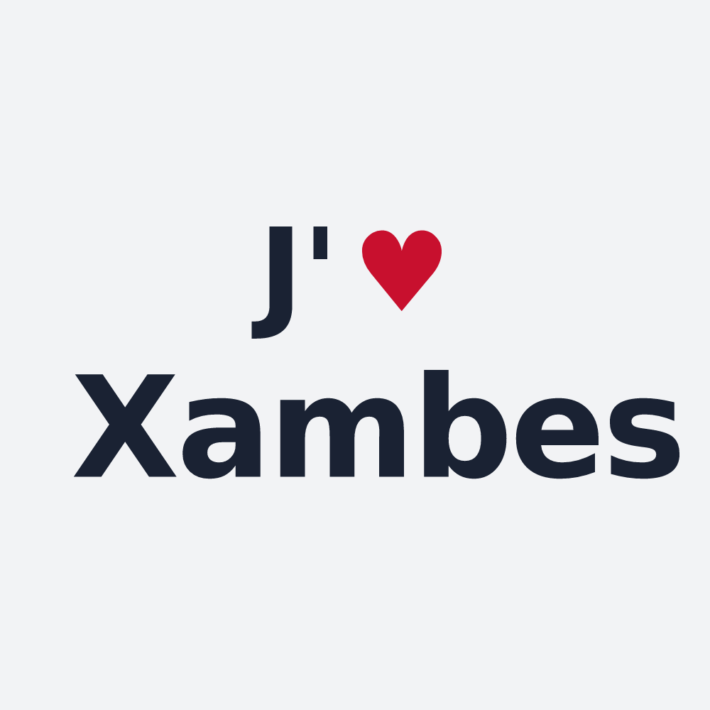 Poster personnalisé Xambes — design J'aime Xambes
