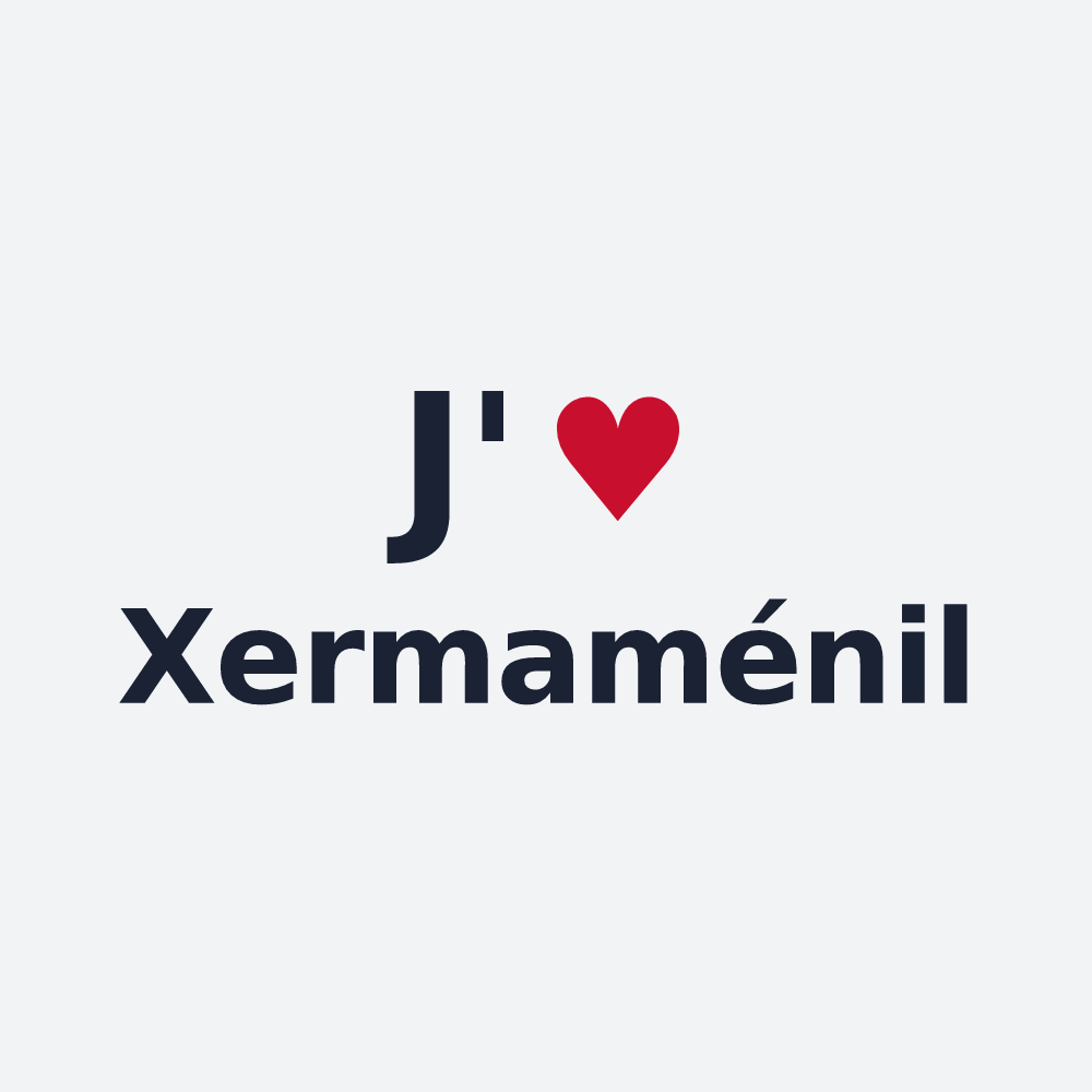 Poster personnalisé Xermaménil — design « J'aime Xermaménil » imprimé sur le poster