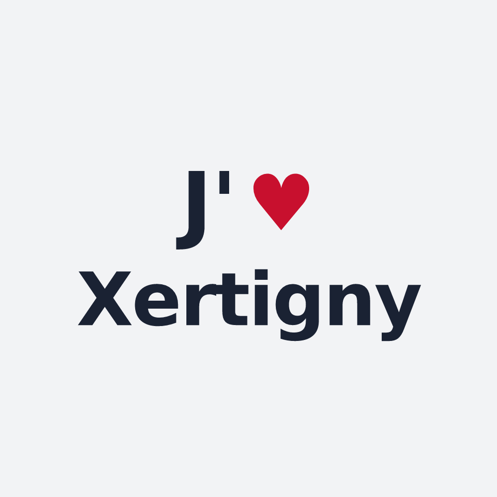 Poster personnalisé Xertigny — design J'aime Xertigny