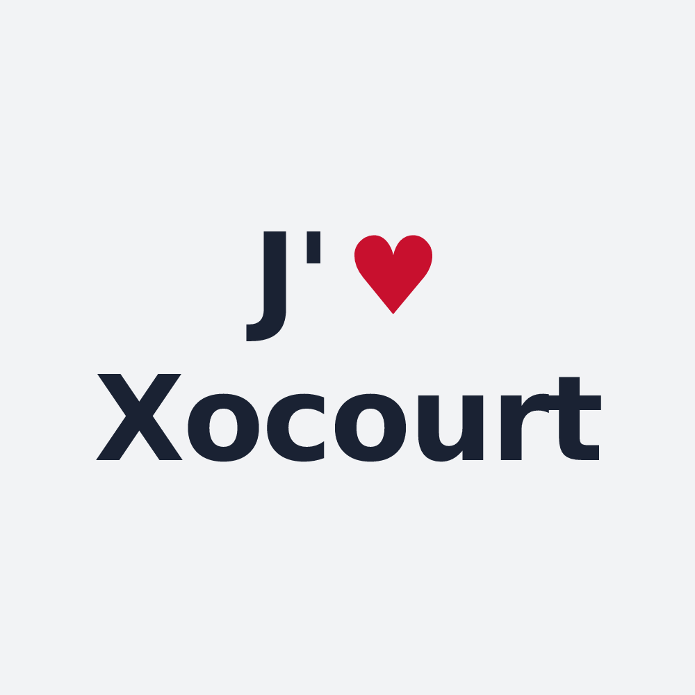 Poster personnalisé Xocourt — design J'aime Xocourt