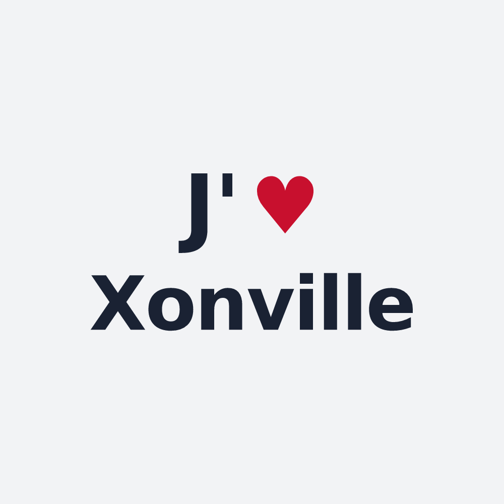 Poster personnalisé Xonville — design « J'aime Xonville » imprimé sur le poster