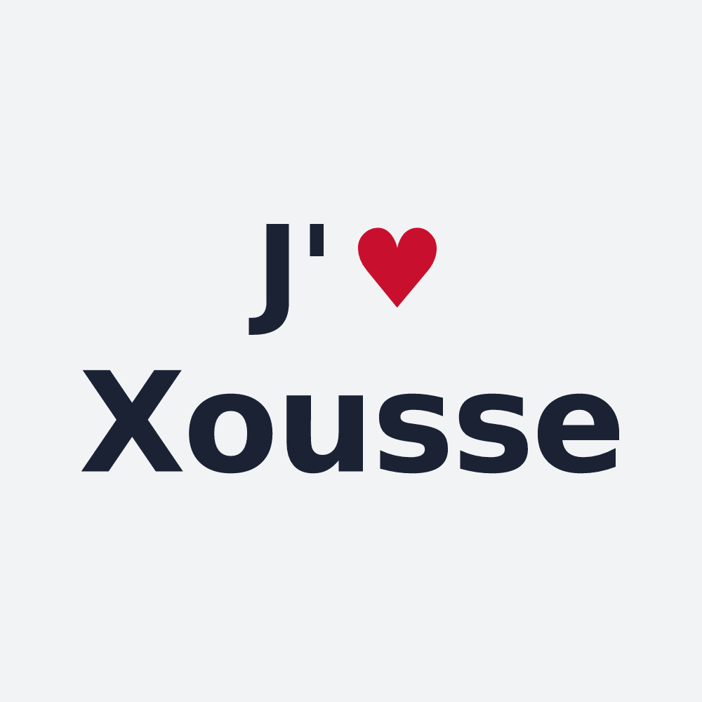 Poster personnalisé Xousse — design J'aime Xousse