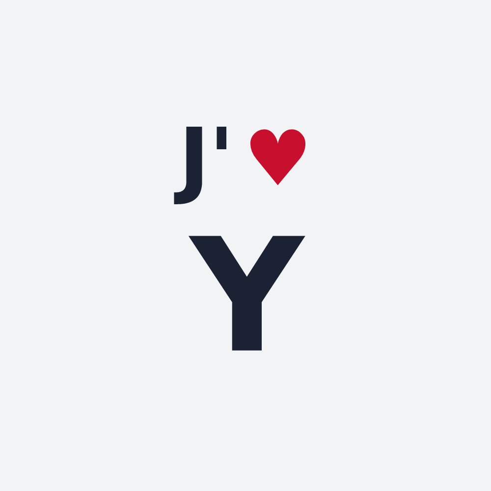 Poster personnalisé Y — design J'aime Y