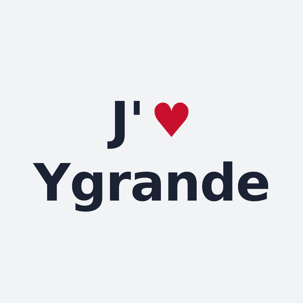 Poster personnalisé Ygrande — design J'aime Ygrande