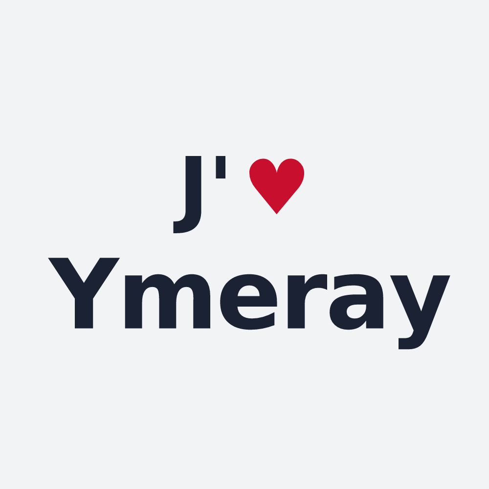 Poster personnalisé Ymeray — design J'aime Ymeray
