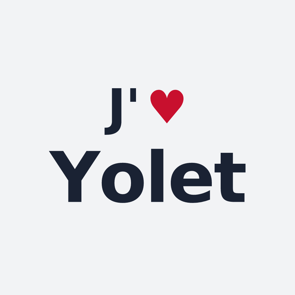 Poster personnalisé Yolet — design J'aime Yolet