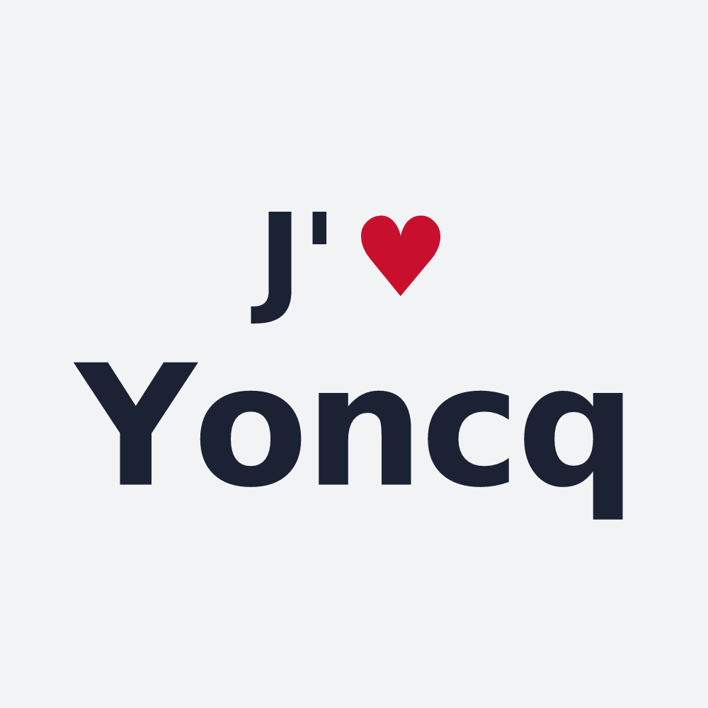 Poster personnalisé Yoncq — design J'aime Yoncq