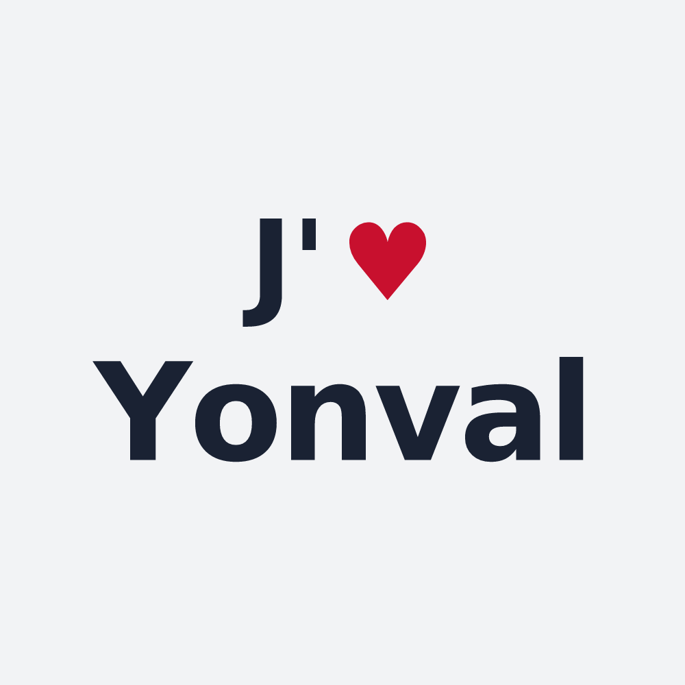 Poster personnalisé Yonval — design J'aime Yonval