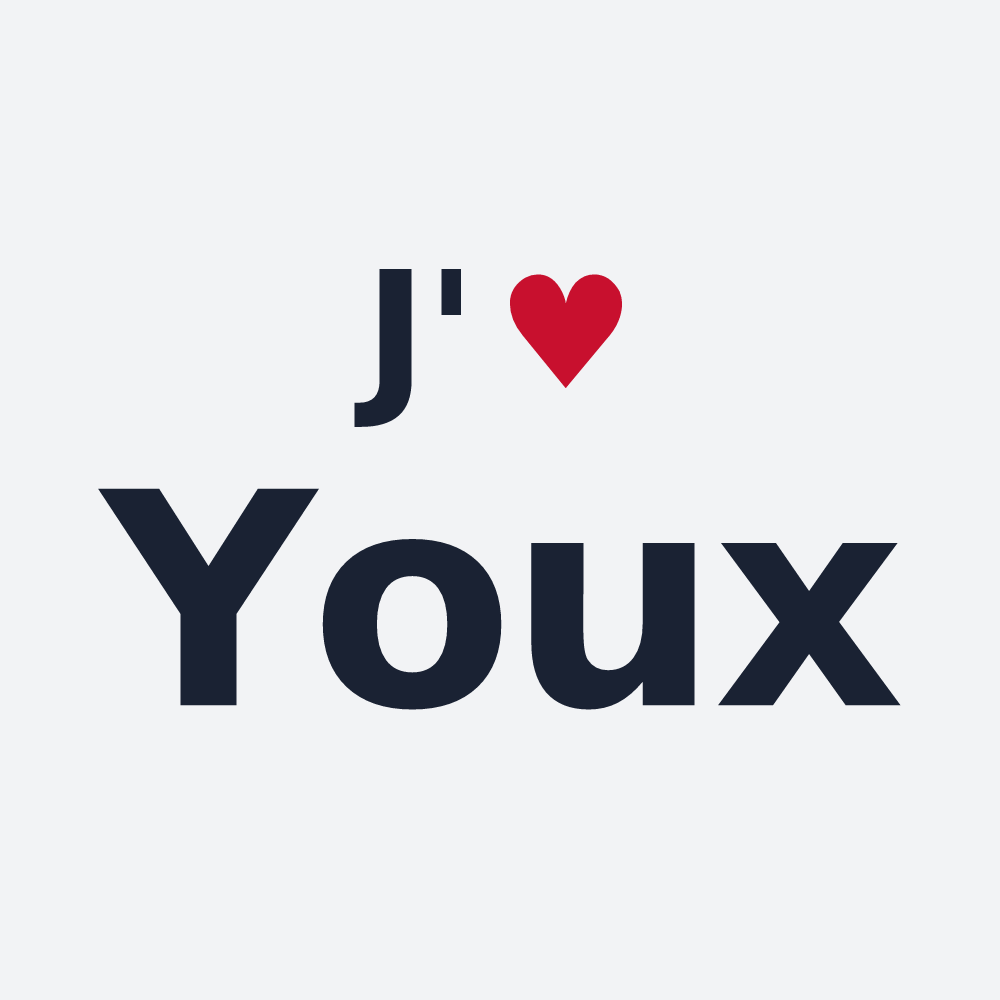 Poster personnalisé Youx — design J'aime Youx