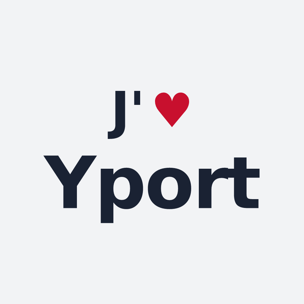 Poster personnalisé Yport — design J'aime Yport
