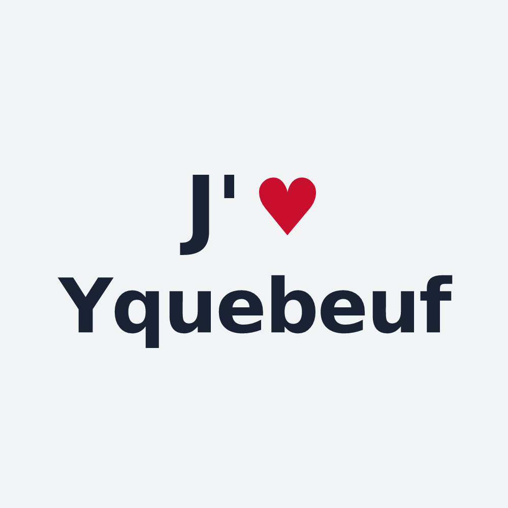 Poster personnalisé Yquebeuf — design J'aime Yquebeuf