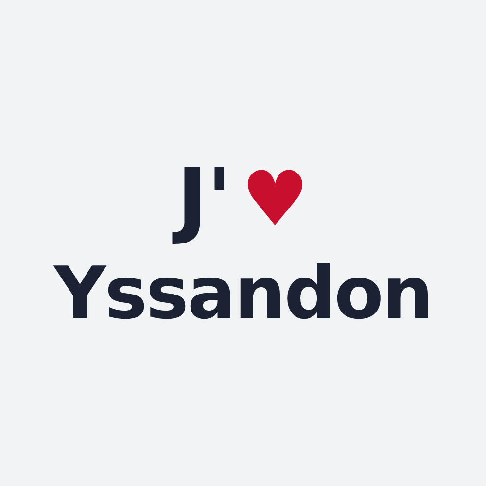 Poster personnalisé Yssandon — design « J'aime Yssandon » imprimé sur le poster