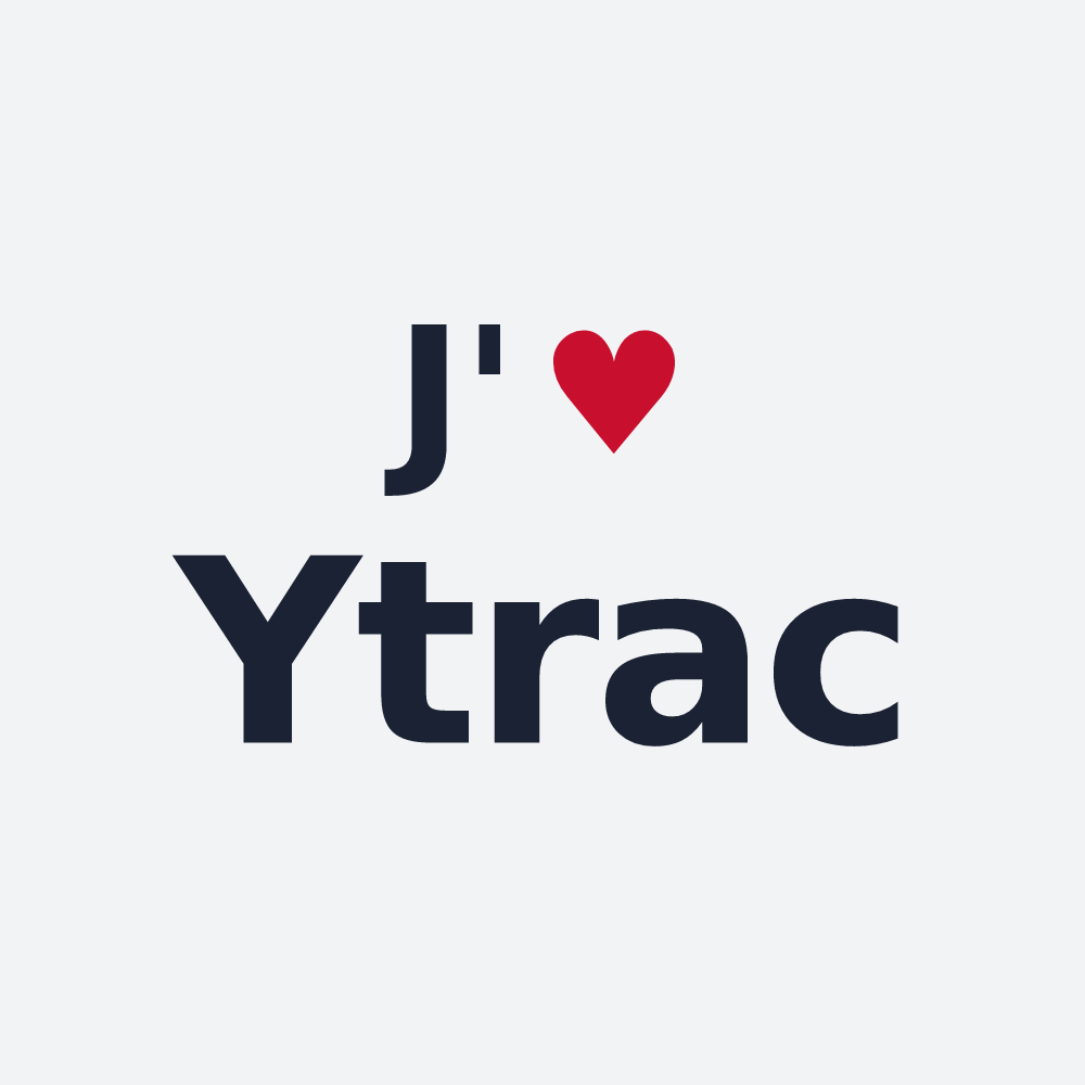 Poster personnalisé Ytrac — design J'aime Ytrac