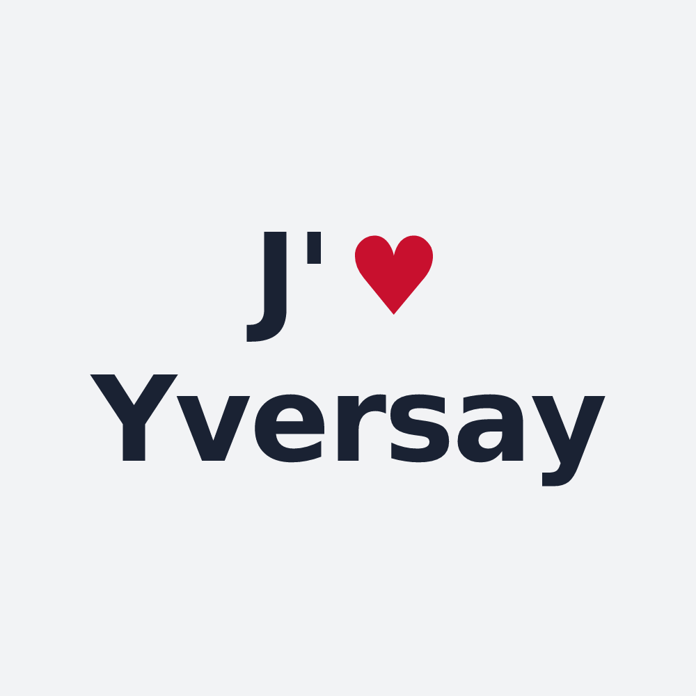 Poster personnalisé Yversay — design J'aime Yversay