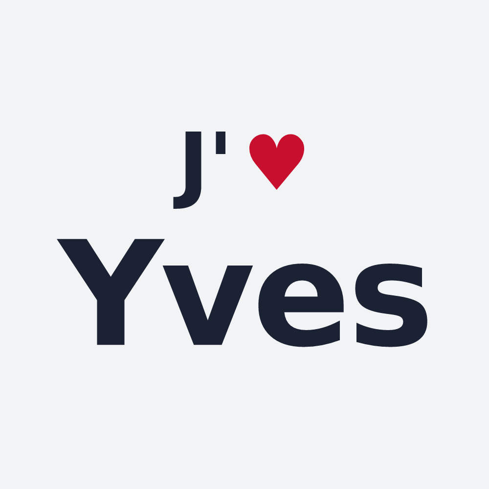 Poster personnalisé Yves — design J'aime Yves
