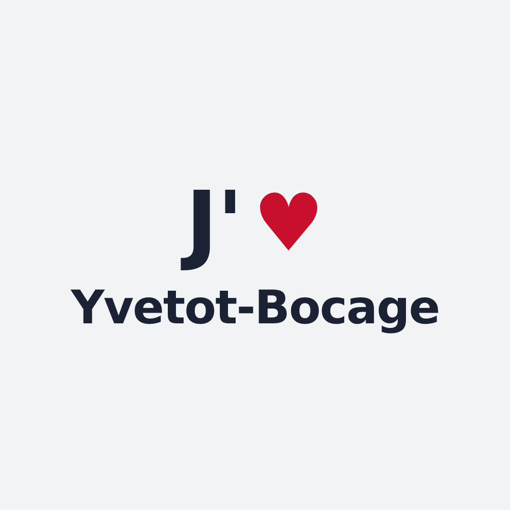 Poster personnalisé Yvetot-Bocage — design J'aime Yvetot-Bocage
