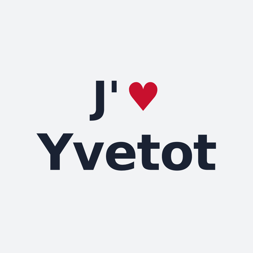 Poster personnalisé Yvetot — design J'aime Yvetot