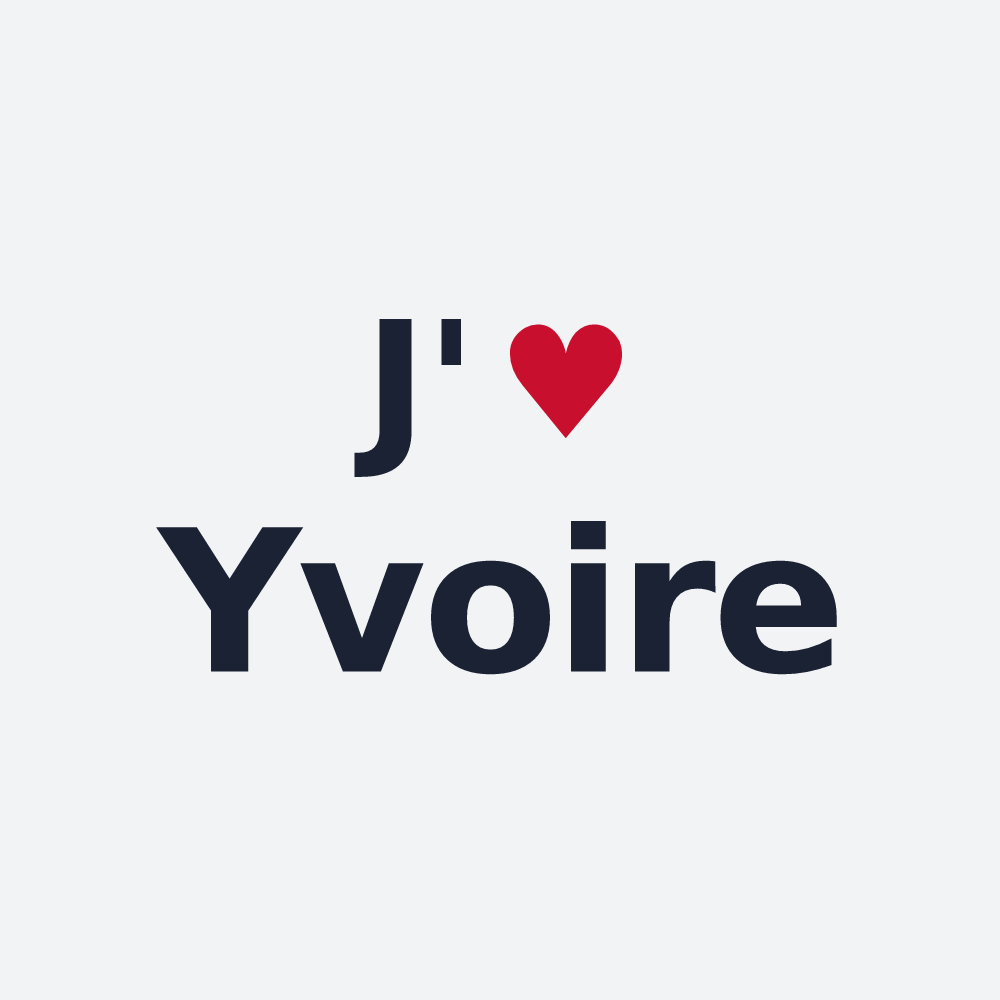 Poster personnalisé Yvoire — design « J'aime Yvoire » imprimé sur le poster