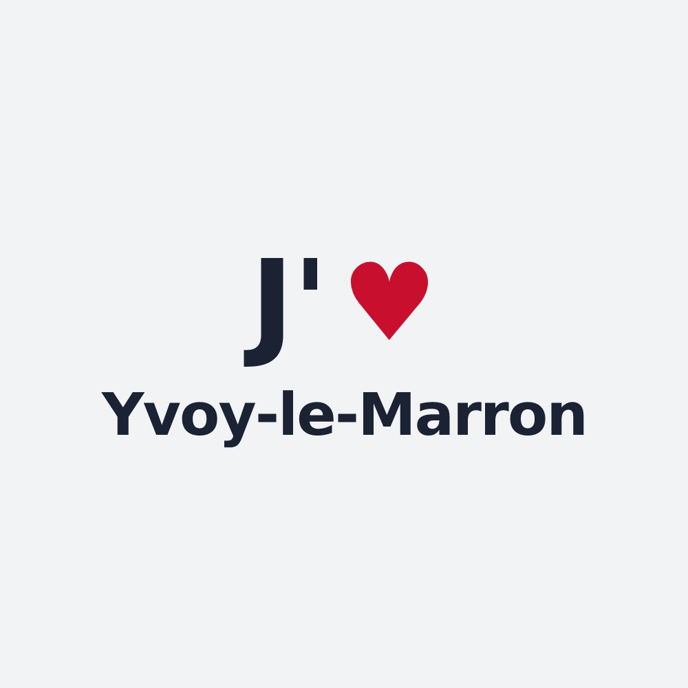 Poster personnalisé Yvoy-le-Marron — design J'aime Yvoy-le-Marron
