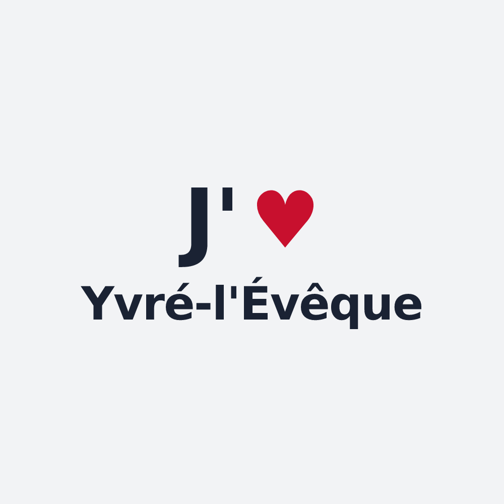 Poster personnalisé Yvré-l'Évêque — design J'aime Yvré-l'Évêque