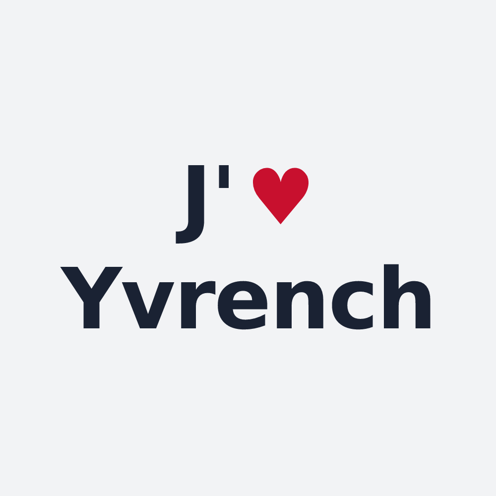 Poster personnalisé Yvrench — design « J'aime Yvrench » imprimé sur le poster