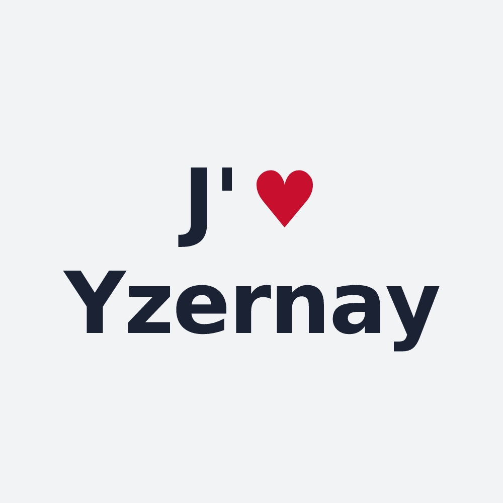 Poster personnalisé Yzernay — design J'aime Yzernay