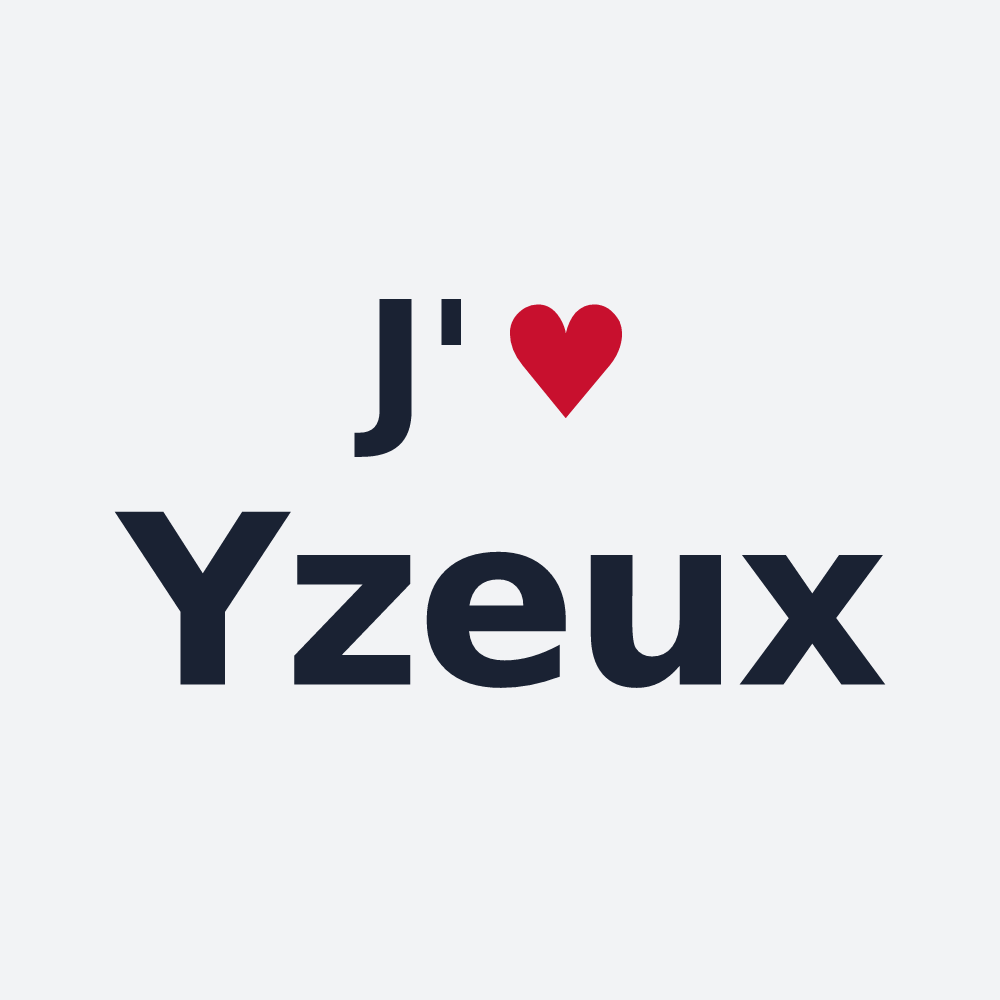 Poster personnalisé Yzeux — design « J'aime Yzeux » imprimé sur le poster
