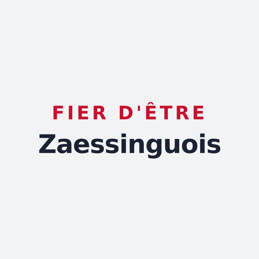 Poster « Fier d'être Zaessinguois » — design pour Zaessingue