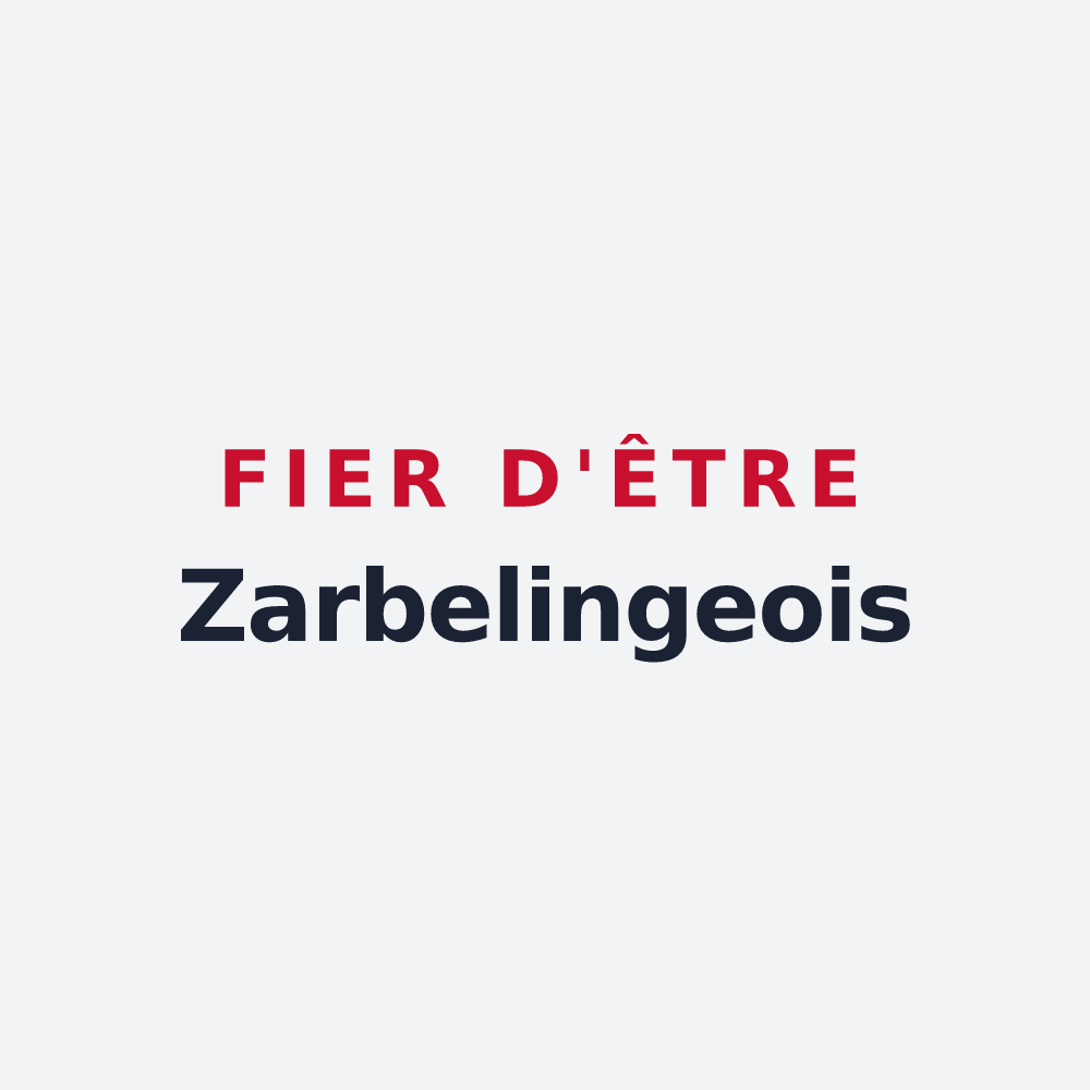 Poster « Fier d'être Zarbelingeois » — design pour Zarbeling