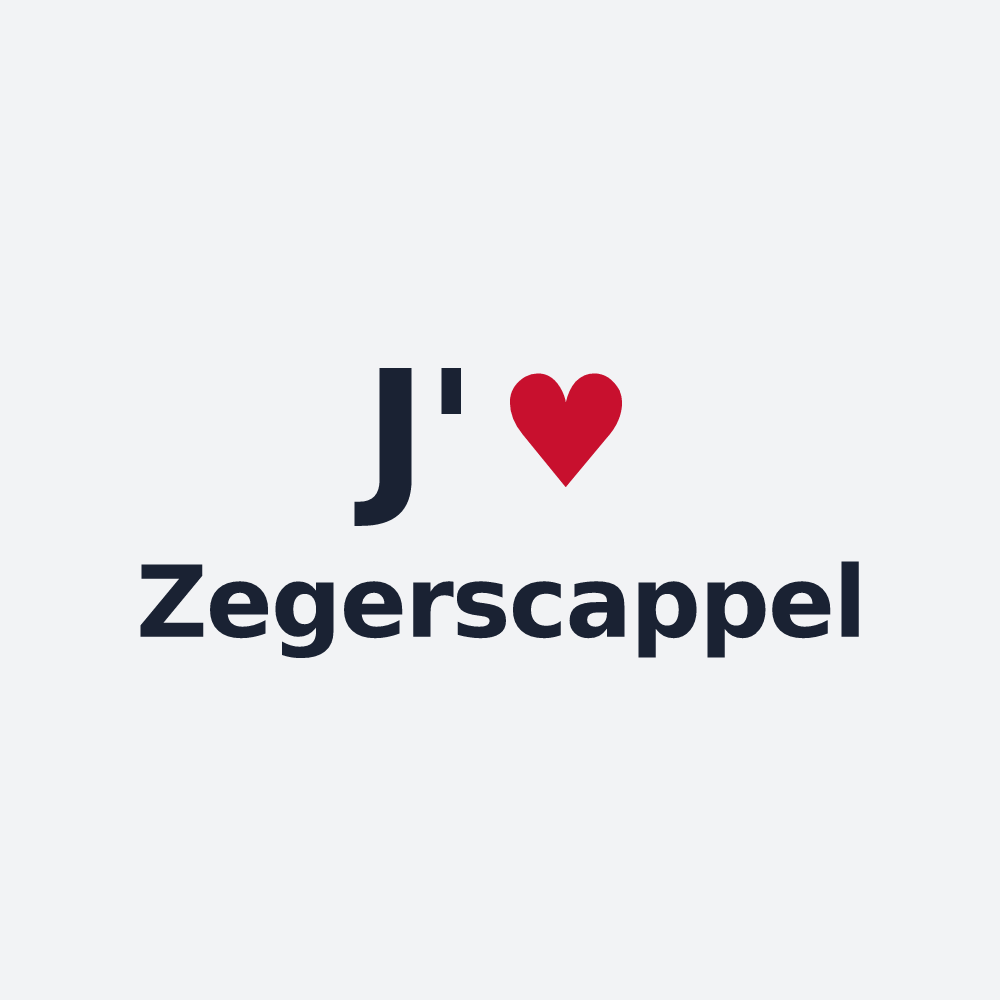 Poster personnalisé Zegerscappel — design J'aime Zegerscappel