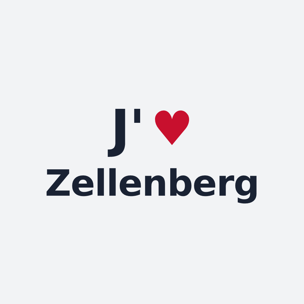 Poster personnalisé Zellenberg — design J'aime Zellenberg
