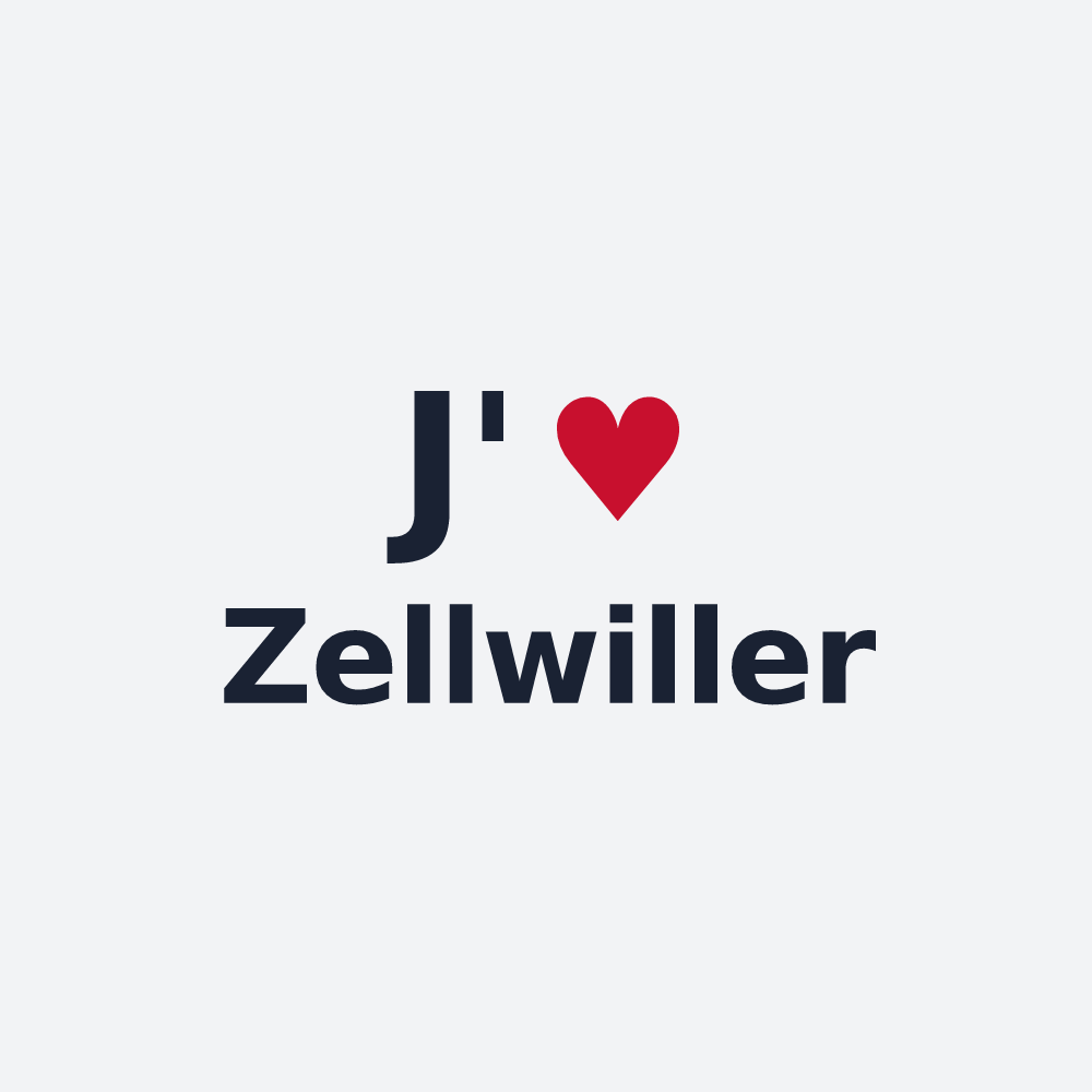 Poster personnalisé Zellwiller — design J'aime Zellwiller