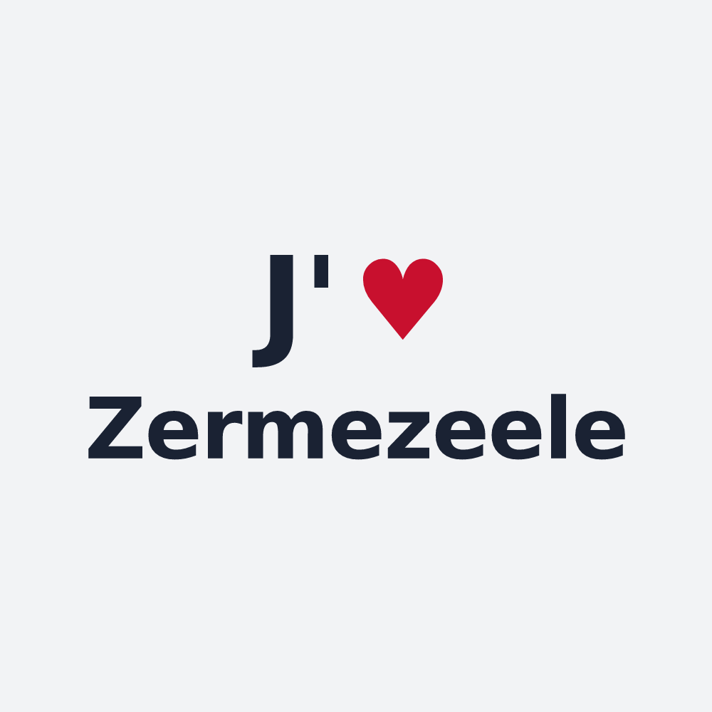 Poster personnalisé Zermezeele — design J'aime Zermezeele
