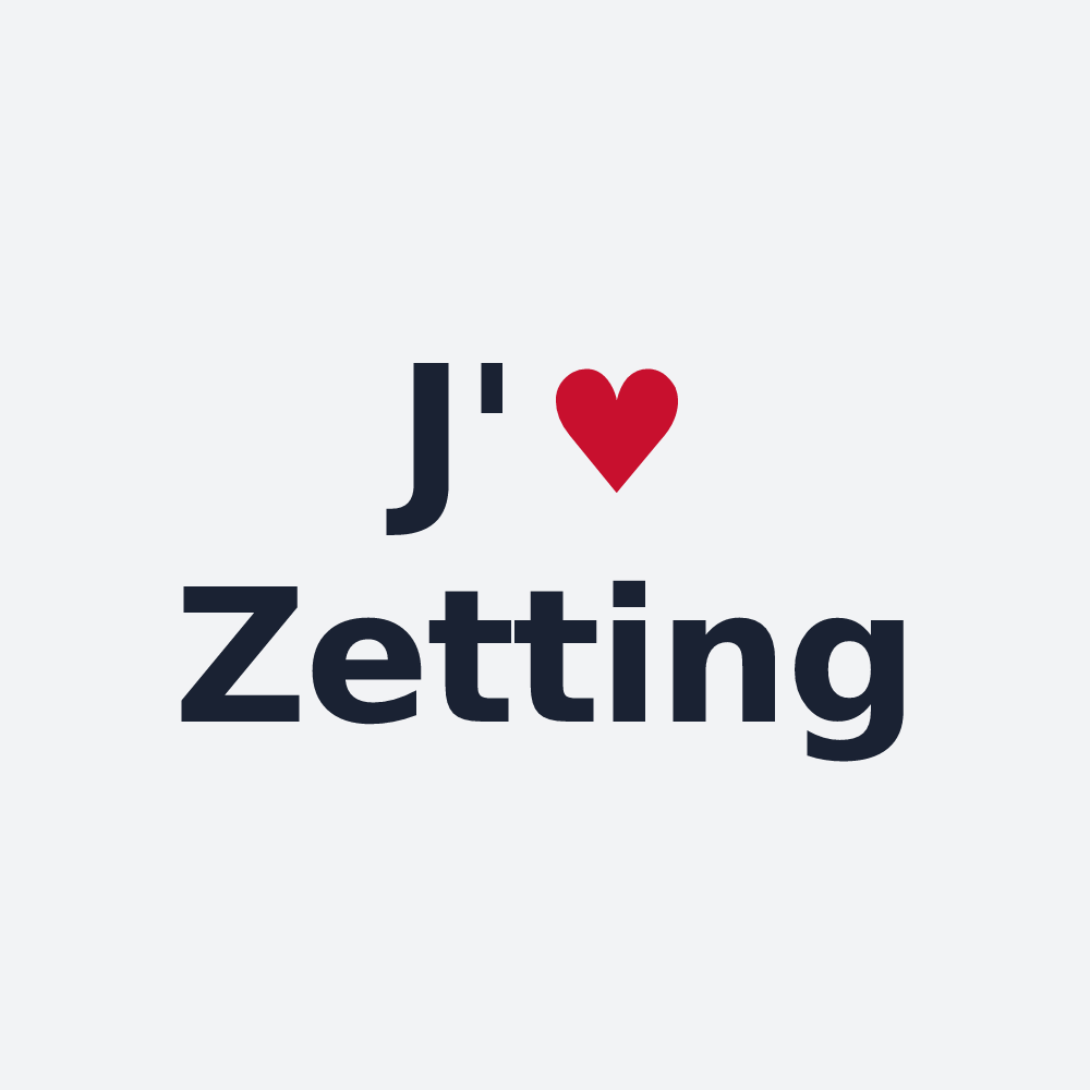 Poster personnalisé Zetting — design J'aime Zetting